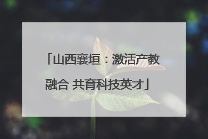 山西襄垣：激活产教融合 共育科技英才