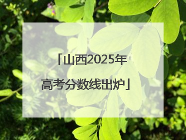 山西2025年高考分数线出炉