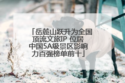 岳麓山跃升为全国顶流文旅IP 位居中国5A级景区影响力百强榜单前十
