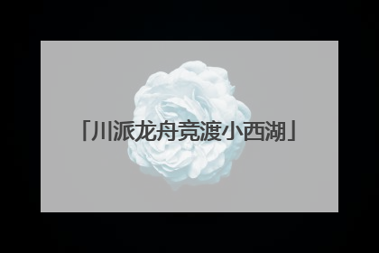 川派龙舟竞渡小西湖