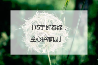 巧手折春绿，童心护家园