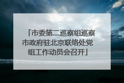 市委第二巡察组巡察市政府驻北京联络处党组工作动员会召开