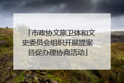 市政协文旅卫体和文史委员会组织开展提案督促办理协商活动