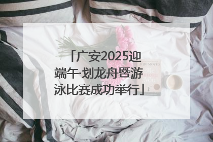 广安2025迎端午·划龙舟暨游泳比赛成功举行