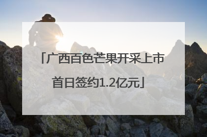 广西百色芒果开采上市 首日签约1.2亿元