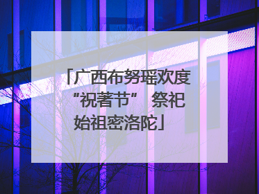 广西布努瑶欢度“祝著节” 祭祀始祖密洛陀