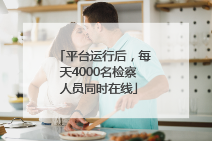 平台运行后，每天4000名检察人员同时在线