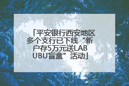 平安银行西安地区多个支行已下线“新户存5万元送LABUBU盲盒”活动