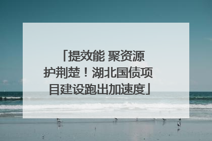提效能 聚资源 护荆楚！湖北国债项目建设跑出加速度