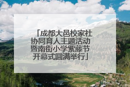 成都大邑校家社协同育人主题活动暨南街小学紫藤节开幕式圆满举行