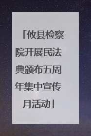 攸县检察院开展民法典颁布五周年集中宣传月活动