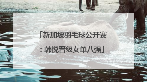 新加坡羽毛球公开赛：韩悦晋级女单八强