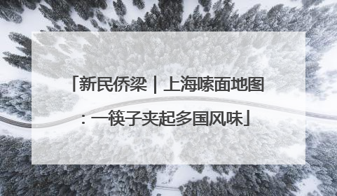 新民侨梁｜上海嗦面地图：一筷子夹起多国风味