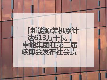 新能源装机累计达613万千瓦，申能集团在第三届碳博会发布社会责任报告