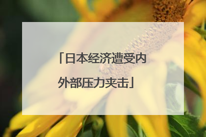 日本经济遭受内外部压力夹击