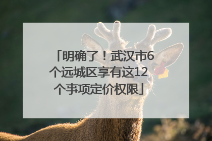 明确了！武汉市6个远城区享有这12个事项定价权限