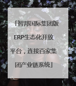 智邦国际集团版ERP生态化开放平台，连接百家集团产业链系统