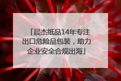 晨杰纸品14年专注出口危险品包装，助力企业安全合规出海