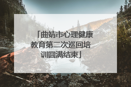 曲靖市心理健康教育第二次巡回培训圆满结束