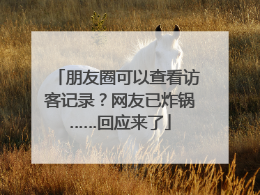 朋友圈可以查看访客记录？网友已炸锅……回应来了
