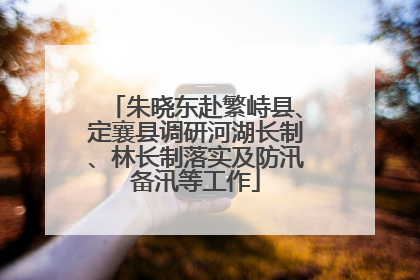 朱晓东赴繁峙县、定襄县调研河湖长制、林长制落实及防汛备汛等工作
