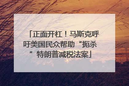 正面开杠！马斯克呼吁美国民众帮助“扼杀”特朗普减税法案