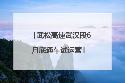 武松高速武汉段6月底通车试运营