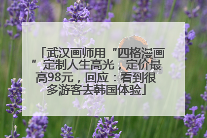 武汉画师用“四格漫画”定制人生高光，定价最高98元，回应：看到很多游客去韩国体验