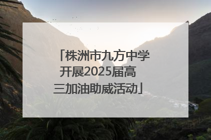 株洲市九方中学开展2025届高三加油助威活动