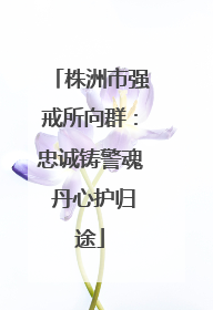 株洲市强戒所向群：忠诚铸警魂 丹心护归途