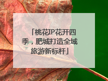 桃花IP花开四季，肥城打造全域旅游新标杆