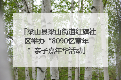 梁山县梁山街道红旗社区举办“8090忆童年”亲子嘉年华活动