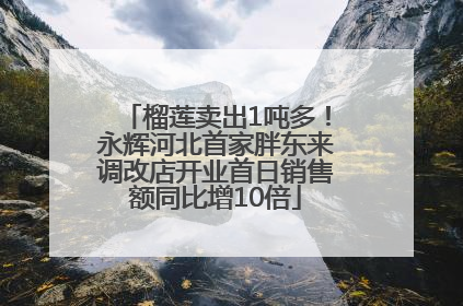 榴莲卖出1吨多！永辉河北首家胖东来调改店开业首日销售额同比增10倍