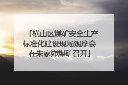 横山区煤矿安全生产标准化建设现场观摩会在朱家峁煤矿召开
