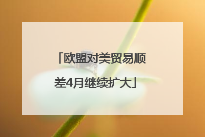 欧盟对美贸易顺差4月继续扩大