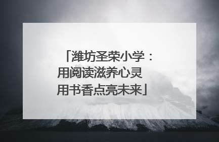 潍坊圣荣小学：用阅读滋养心灵 用书香点亮未来