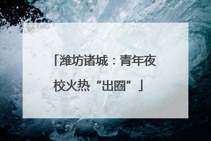 潍坊诸城：青年夜校火热“出圈”