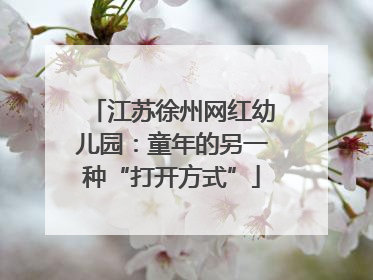 江苏徐州网红幼儿园：童年的另一种“打开方式”