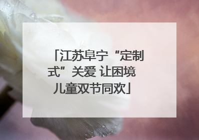 江苏阜宁“定制式”关爱 让困境儿童双节同欢