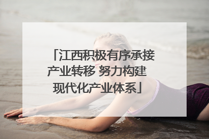 江西积极有序承接产业转移 努力构建现代化产业体系