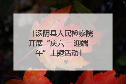 汤阴县人民检察院开展“庆六一 迎端午”主题活动