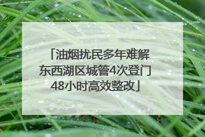 油烟扰民多年难解 东西湖区城管4次登门48小时高效整改
