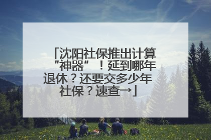 沈阳社保推出计算“神器”！延到哪年退休？还要交多少年社保？速查→