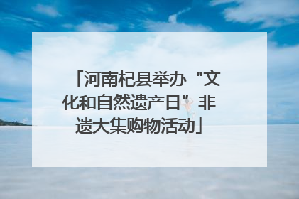河南杞县举办“文化和自然遗产日”非遗大集购物活动