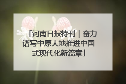 河南日报特刊｜奋力谱写中原大地推进中国式现代化新篇章