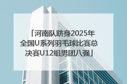 河南队跻身2025年全国U系列羽毛球比赛总决赛U12组男团八强