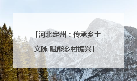 河北定州：传承乡土文脉 赋能乡村振兴