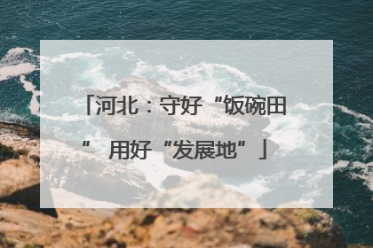 河北：守好“饭碗田” 用好“发展地”