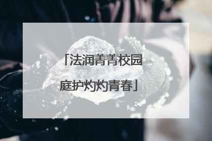 法润菁菁校园 庭护灼灼青春