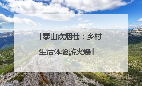泰山炊烟巷：乡村生活体验游火爆